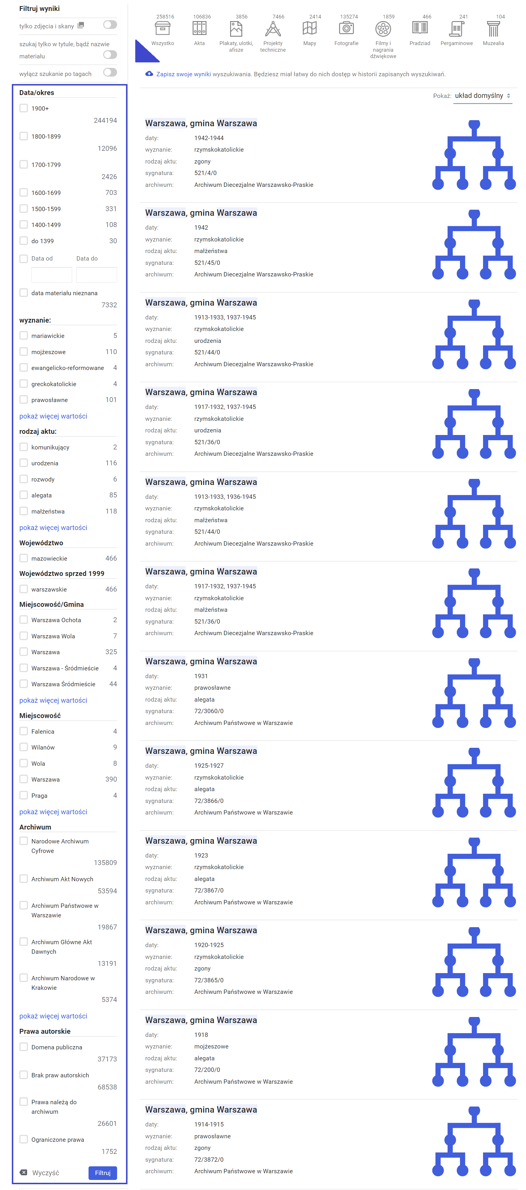 search instructions - filtering search resultsna